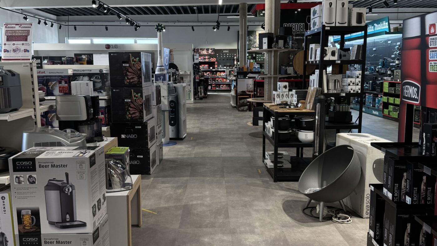 Blick in den Store des Haushaltsparadieses