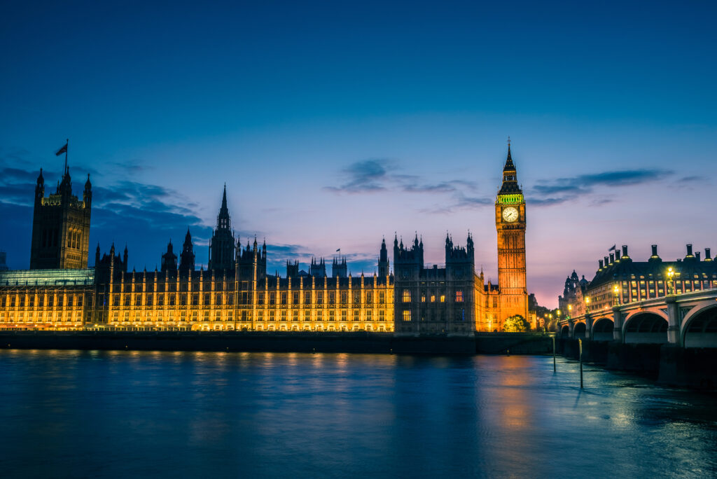 Westminster Abbey bei Nacht  beleuchtet