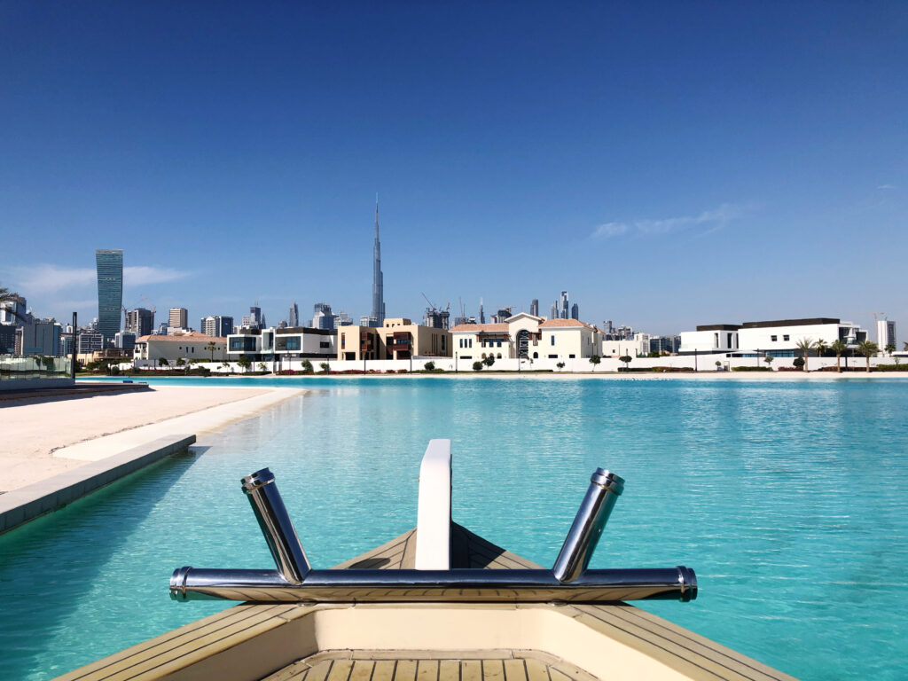 Blick auf das Villenviertel von Dubai