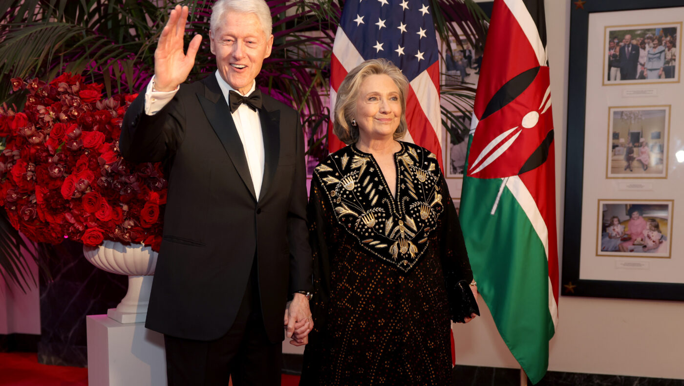 Bill Clinton mit seiner Frau